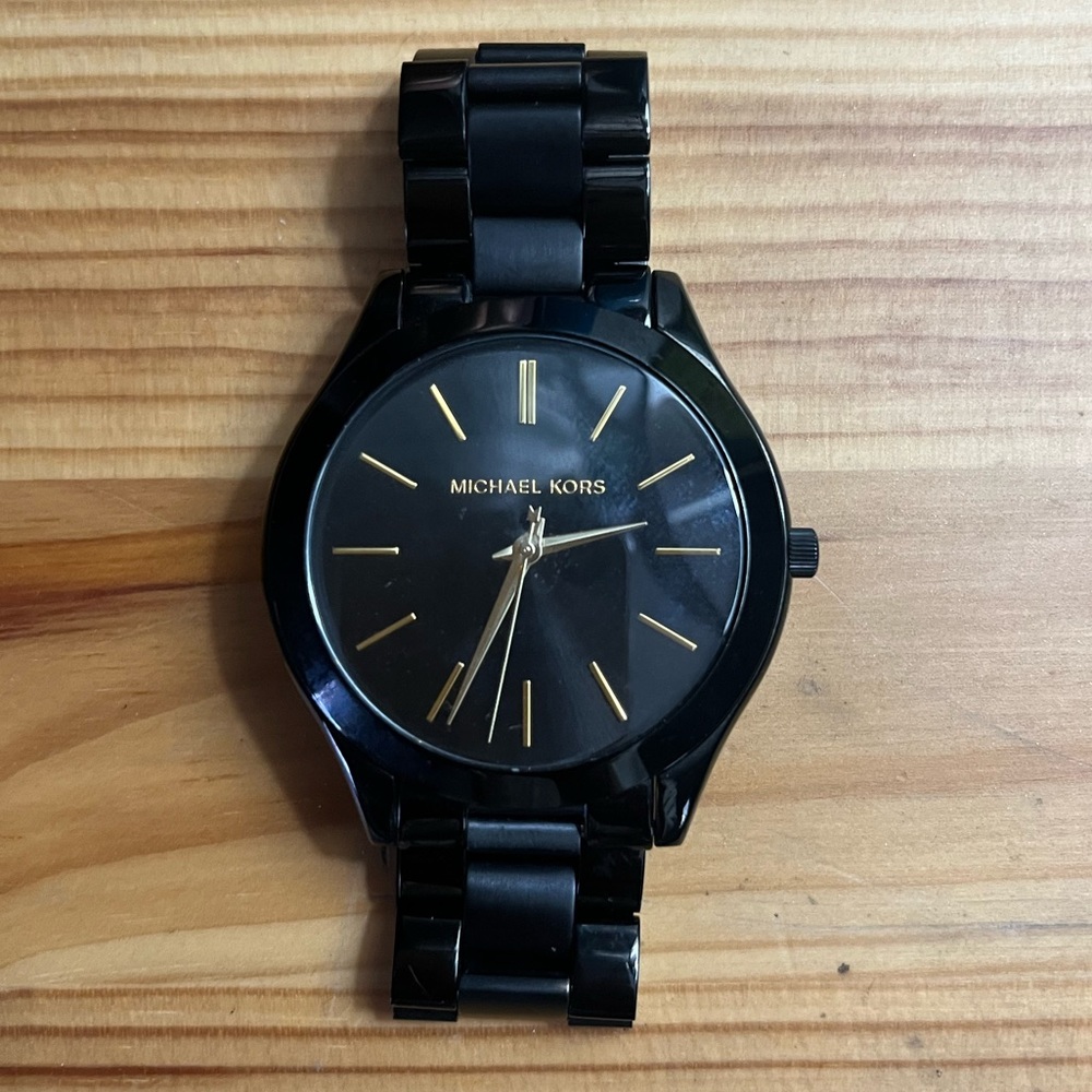 Michael Kors Slim Runway Black watch MK3221